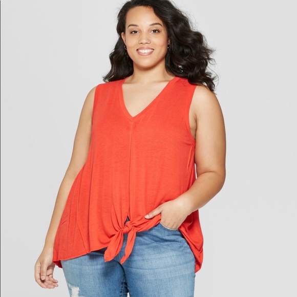 Universal Thread Tops - Trendy Orange Tank Top
